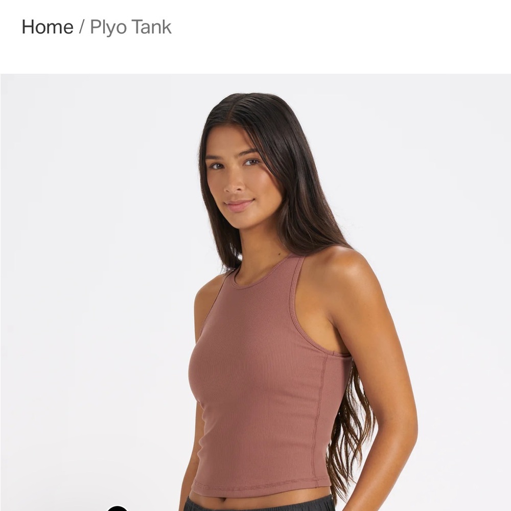 Vuori pink Ribbed Tank 
Dusty Rose